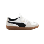 PUMA Palermo Leather Trainers in White & Black