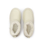 UGG Classic Ultra Mini Platform Leather Boots - White/Cream - Image 4