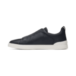 Zegna Deerskin Leather Triple Stitch Navy Blue - Image 2