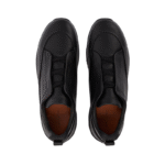 Zegna Triple Stitch Monte sneakers Black Grained Calf leathe - Image 5